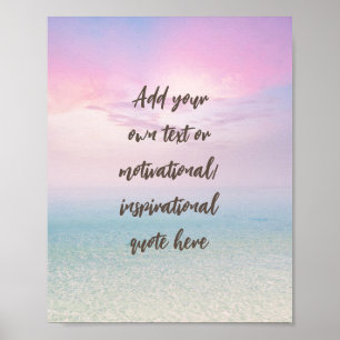 Poster Citation Motivationnelle Pastel Dream Beach sur me