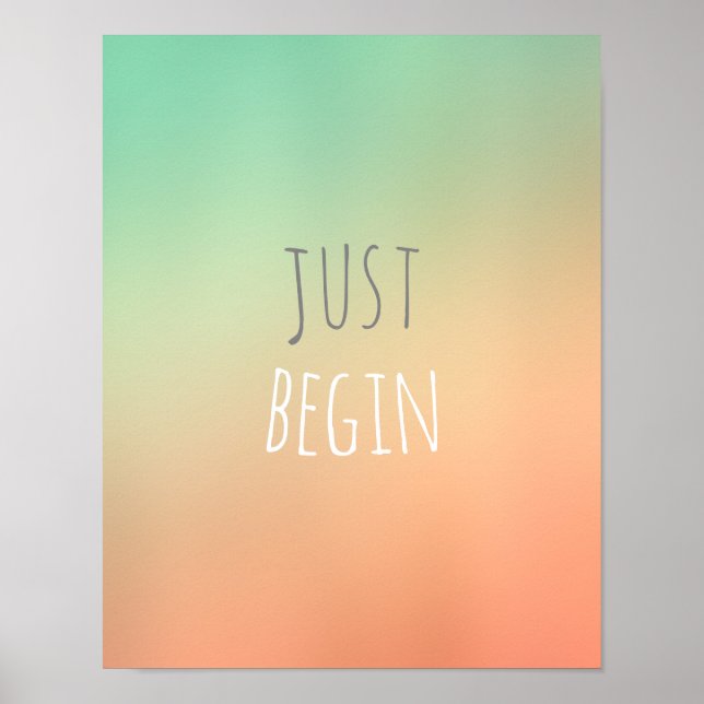 Poster citation motivationnelle positive dessin peint (Devant)