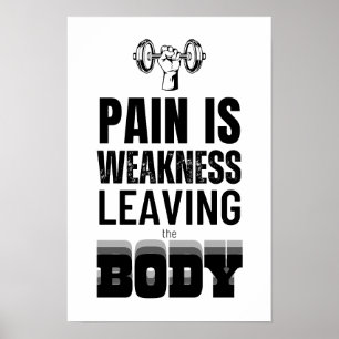 Poster Citation motivationnelle pour Gym Noir & Blanc