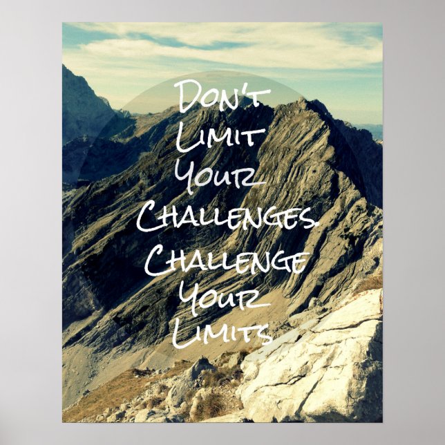 Poster Citation Motivationnelle : Remettez vos limites (Devant)