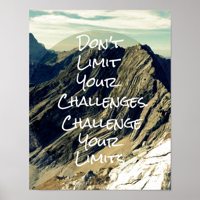 Poster Citation Motivationnelle : Remettez vos limites (Devant)