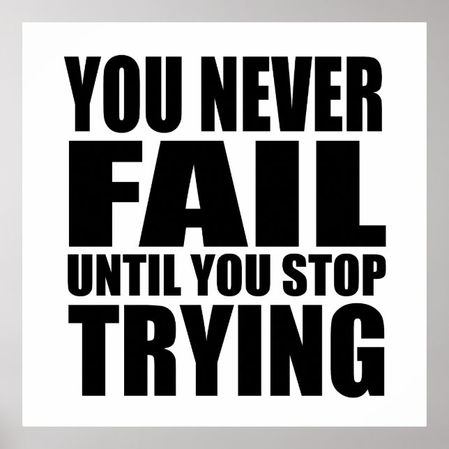 Poster Citation motivationnelle réussie (Devant)