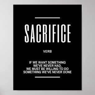 Poster Citation Motivationnelle Sur Le Sacrifice