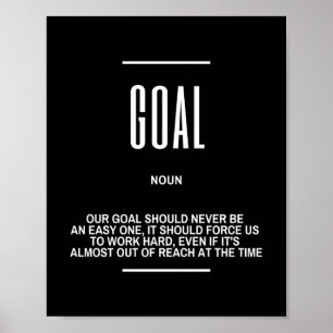 Poster Citation motivationnelle sur l'objectif