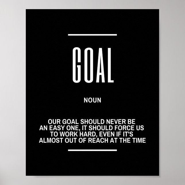 Poster Citation motivationnelle sur l'objectif (Devant)