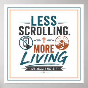 Poster Citation Motivationnelle Vivre Plus Que Scroller