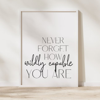 Poster Citation murale inspirante pour femmes