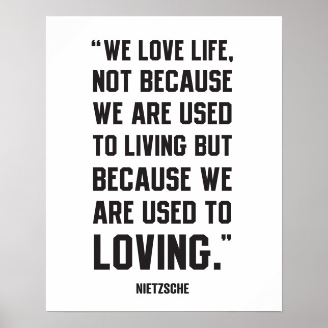 Poster Citation Nietzsche - Love Life (Devant)