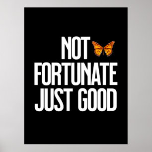 Poster Citation Papillon Monarch 'Pas De Chance, Simpleme