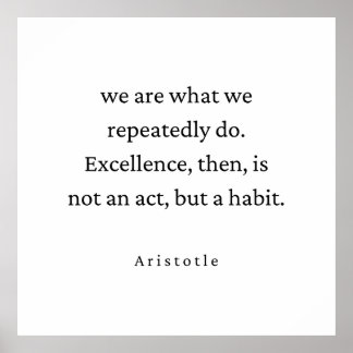 Poster Citation philosophique Aristote minimaliste