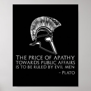 Poster Citation Platon Sur L'Apathie - Doctorat Politique