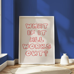 Poster Citation Positive Motivant Minimaliste Manuscrite