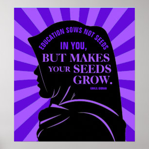 Poster Citation pour l'éducation de Kahlil Gibran 18"x20"