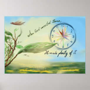 Poster citation "quand Dieu a fait le temps, Il en a fait