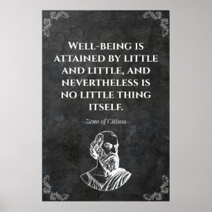 Poster Citation sage de Zénon de Citium. Motivation 