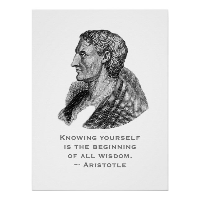 Poster Citation Se Connaissant Philosophe Aristote (Devant)