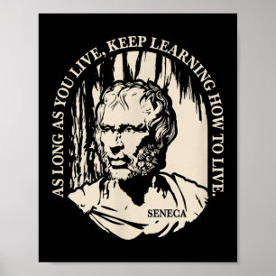 Poster Citation Seneca Motivationnelle Sur La Vie Et L'Ap