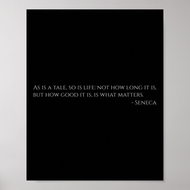 Poster Citation Seneca Sur La Vie - Rome Antique - Philos (Devant)
