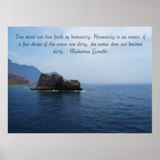 Poster Citation spirituelle du Mahatma Gandhi