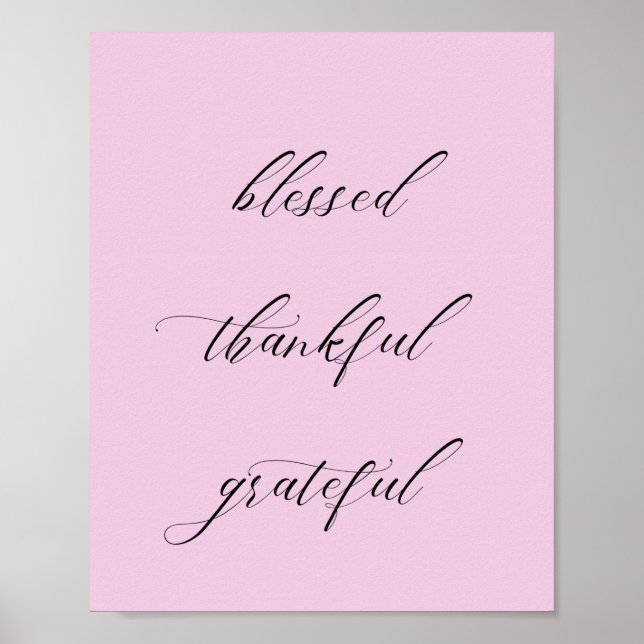 Poster Citation Spirituelle Heureuse, Réjouissante Et Gra (Devant)