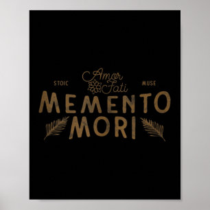 Poster Citation stoïque _ Amor Fati _ Memento Mori _ Boho