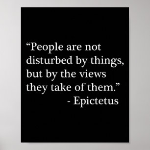 Poster Citation stoïque De Epictetus Philosophique Vue De