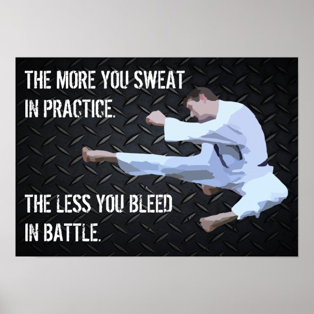 Poster Citation sur la vie motivationnelle de Karate Kick (Devant)