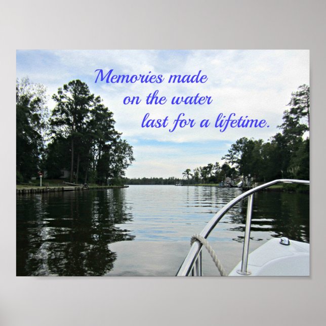 Poster Citation sur le temps passé sur l'eau. (Devant)