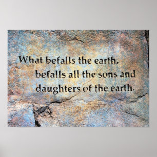 Poster Citation sur l'environnement à propos de la terre