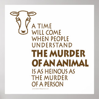 Poster Citation sur les droits des animaux