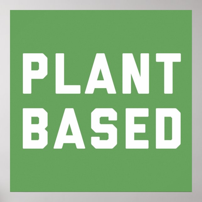 Poster Citation Vegan Basée Sur Le plante (Devant)