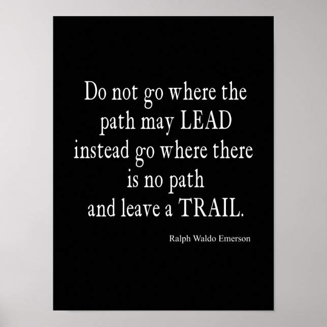 Poster Citation vintage Emerson Inspirational Leadership (Devant)
