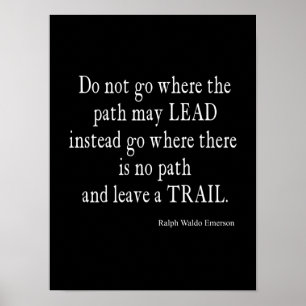 Poster Citation Vintage sur le leadership inspiré Emerson