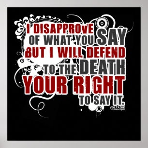 Poster Citation Voltaire (couleur)