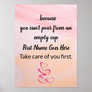 Poster Citation "Vous ne pouvez pas couler d’une tasse vi