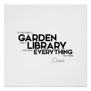 Poster CITATIONS : Cicéron - Jardin et bibliothèque