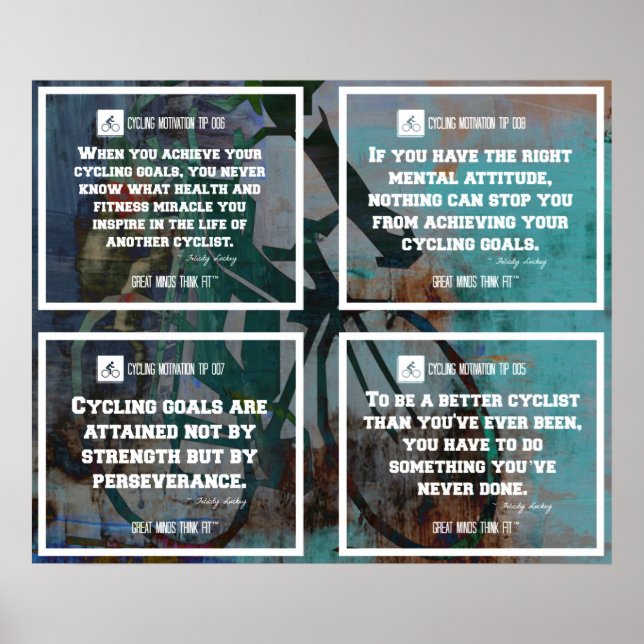 Poster Citations d'affiche à vélo Collage 5-8 (Devant)