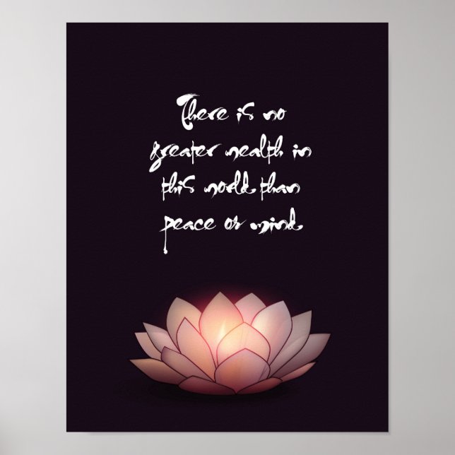 Poster Citations de Bouddha sur la vie (Devant)