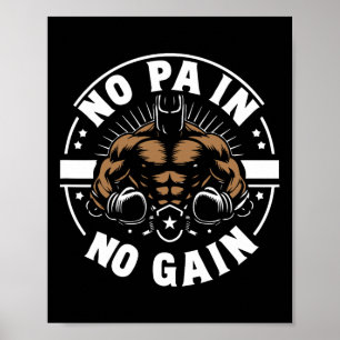 Poster Citations De Boxer Pas De Douleur Pas De Gain Sign