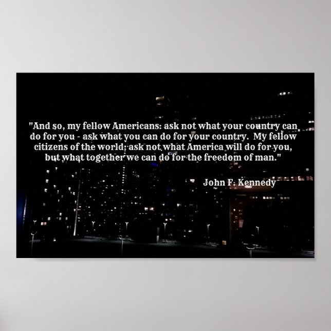 Poster Citations de JFK (Devant)