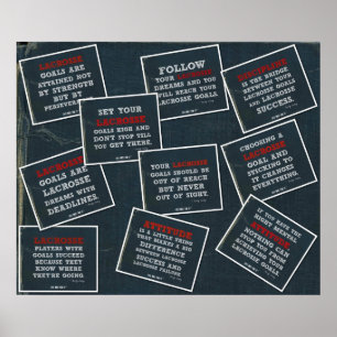 Poster Citations de l'affiche Denim Lacrosse Collage