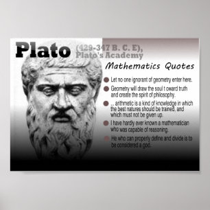 Poster Citations de mathématiques de Platon