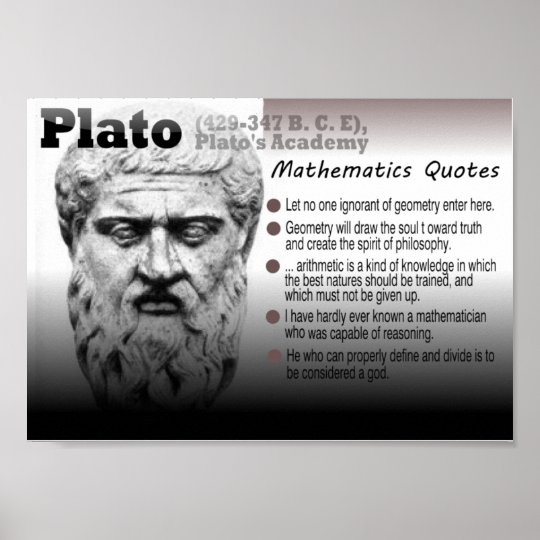 Poster Citations De Mathematiques De Platon Zazzle Ca