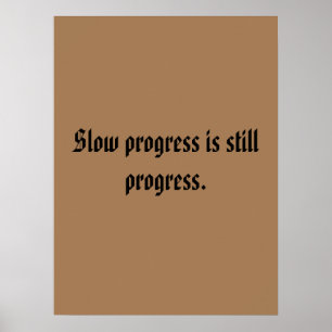 Poster citations de motivation de GYM et marron clair 