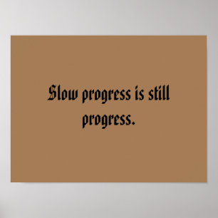 Poster Citations de motivation de GYM et marron clair 