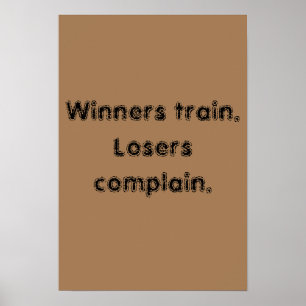 Poster Citations de motivation de salle de sport et affic