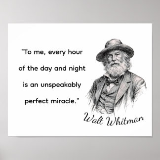 Poster Citations de Walt Whitman pour la vie
