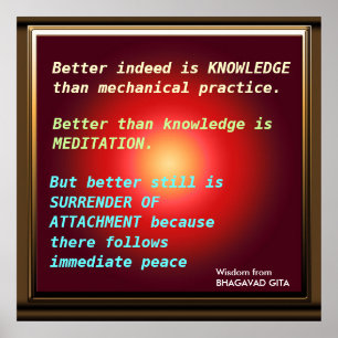 Poster Citations de WISDOM de Bhagavad Gita