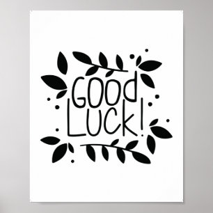 Poster Citations D'Impression De Bonne Chance, Imprimante