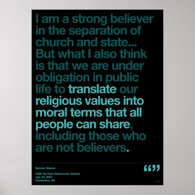 Poster Citations d'Obama (Devant)